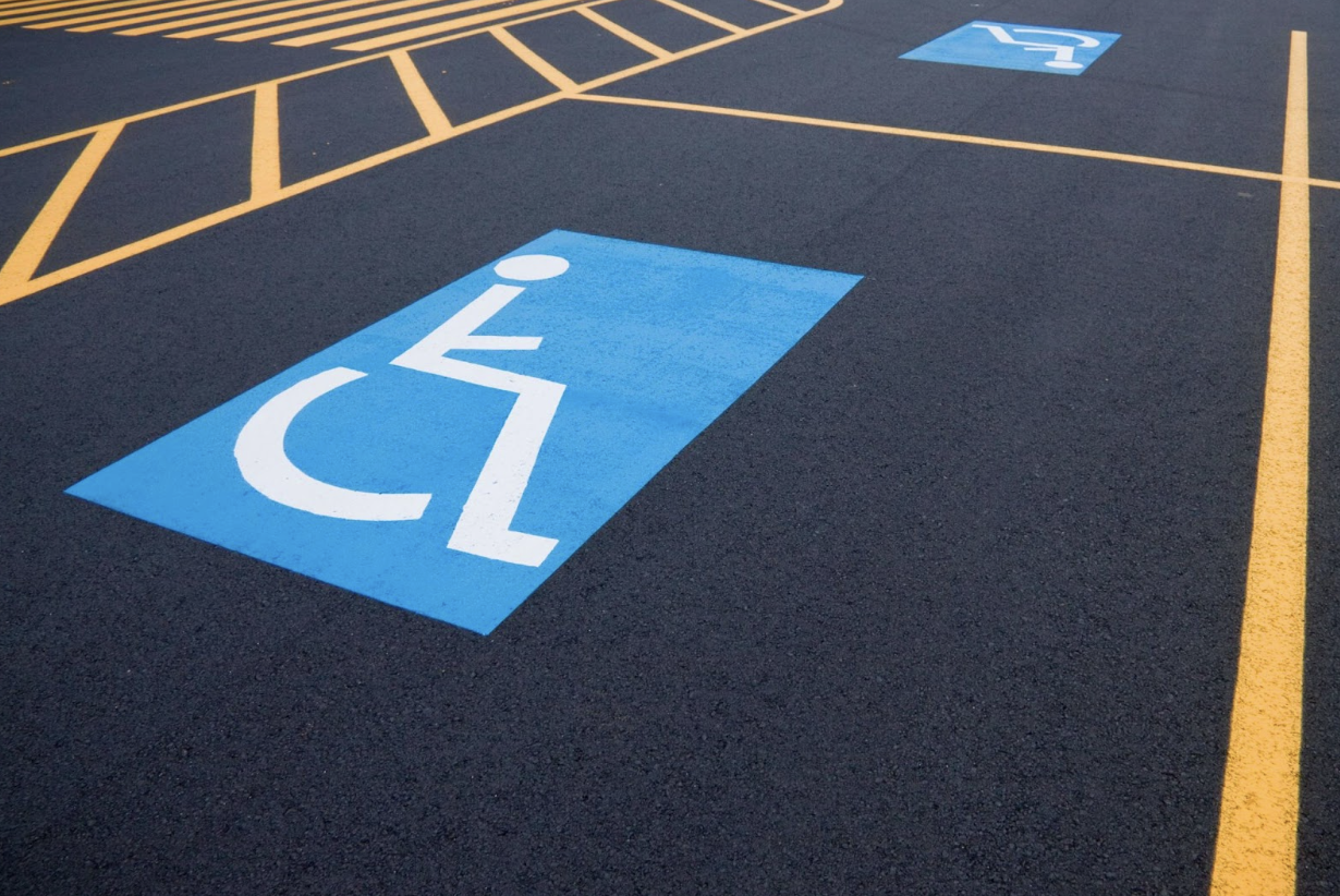 handicap parking lot striping